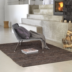 Rug Solid tppe - brun 140x200 cm