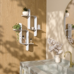 UMBRA Montage hylder 2 stk - hvid metal