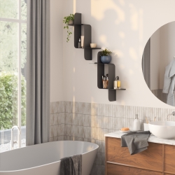 UMBRA Montage hylder 2 stk - sort metal