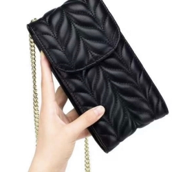 Mobiltaske sort l�der - Just d Lux